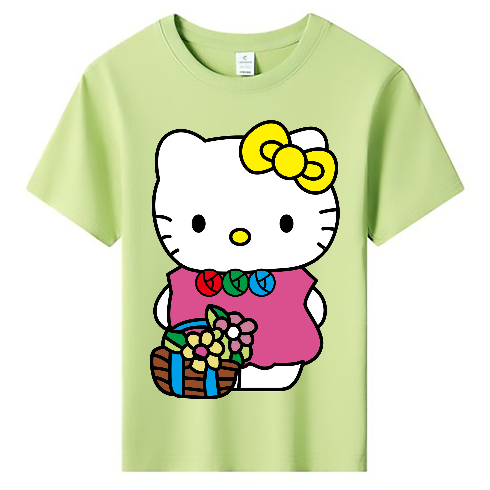 （画像用） Hello Kitty ハローキティ 綿100％キッズTシャツ（フロントプリント）